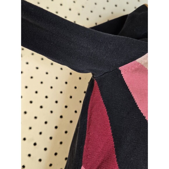 Belford made 4 Saks 5th Ave Silk Nylon Spandex Knit Wavy Colorful Top XL - Picture 3 of 9